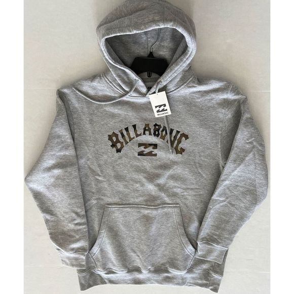 Billabong Premium Men Sz L  Arch Fill Pullover Hoodie Heather Gray Camo $98 - Picture 5 of 5